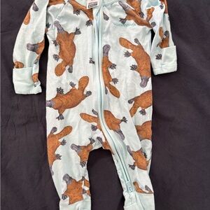 Bonds Wondersuit - Light Blue Platypus Print - size newborn/0000